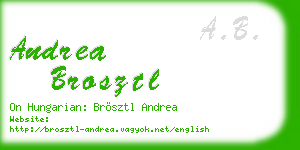 andrea brosztl business card