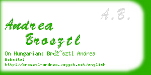 andrea brosztl business card